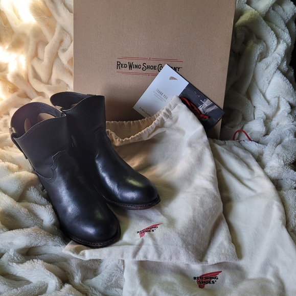 Red Wing Shoes Black Ankle Boots - Picture 15 of 16